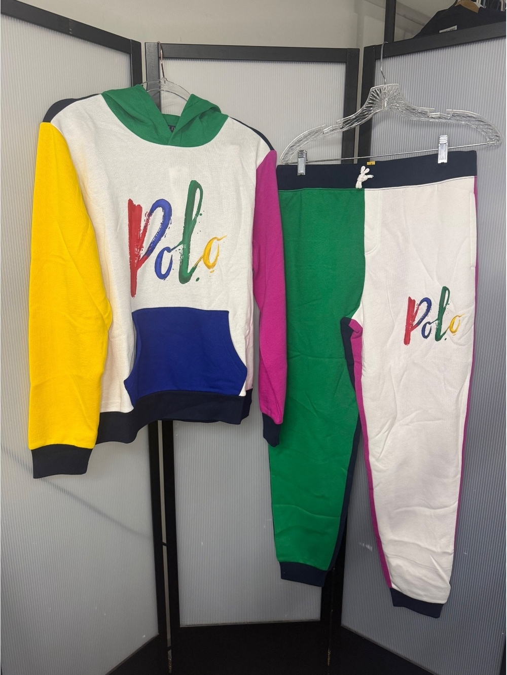 Polo Ralph Lauren Boys XL (18-20) multicolor double knit tracksuit NWT